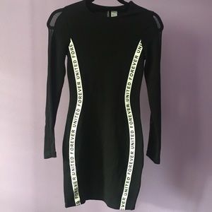 Black Long Sleeved Body Con Dress